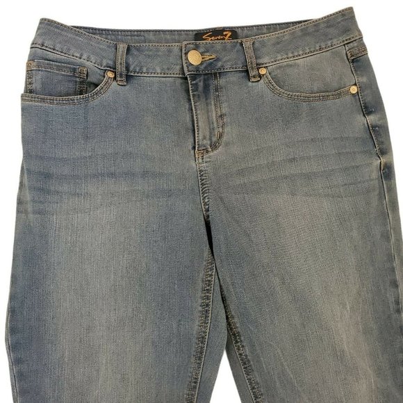 Seven7 Skinny Capri Jeans Women's Size 12 Mid-rise - Picture 3 of 8